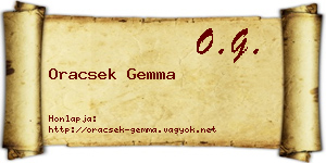 Oracsek Gemma névjegykártya